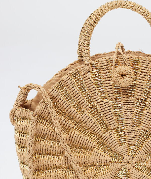 Panier de plage rond en osier Panier de plage rond en osier;${refinementColor}
