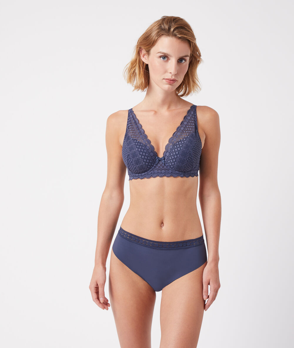 Soutien-gorge n°6 - triangle naturel anthracite.