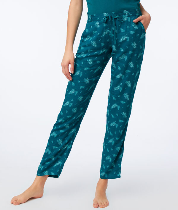 Pantalon imprimé plume Pantalon imprimé plume
