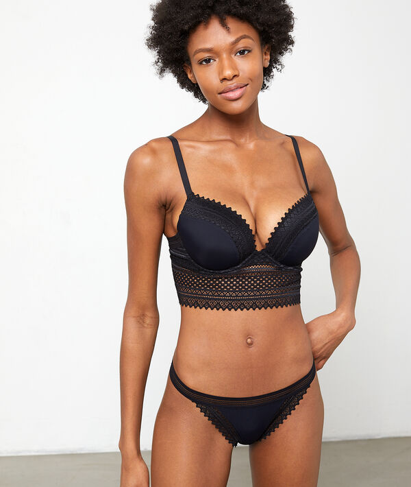 Soutien-gorge n°5 - coques fines à basque noir.
