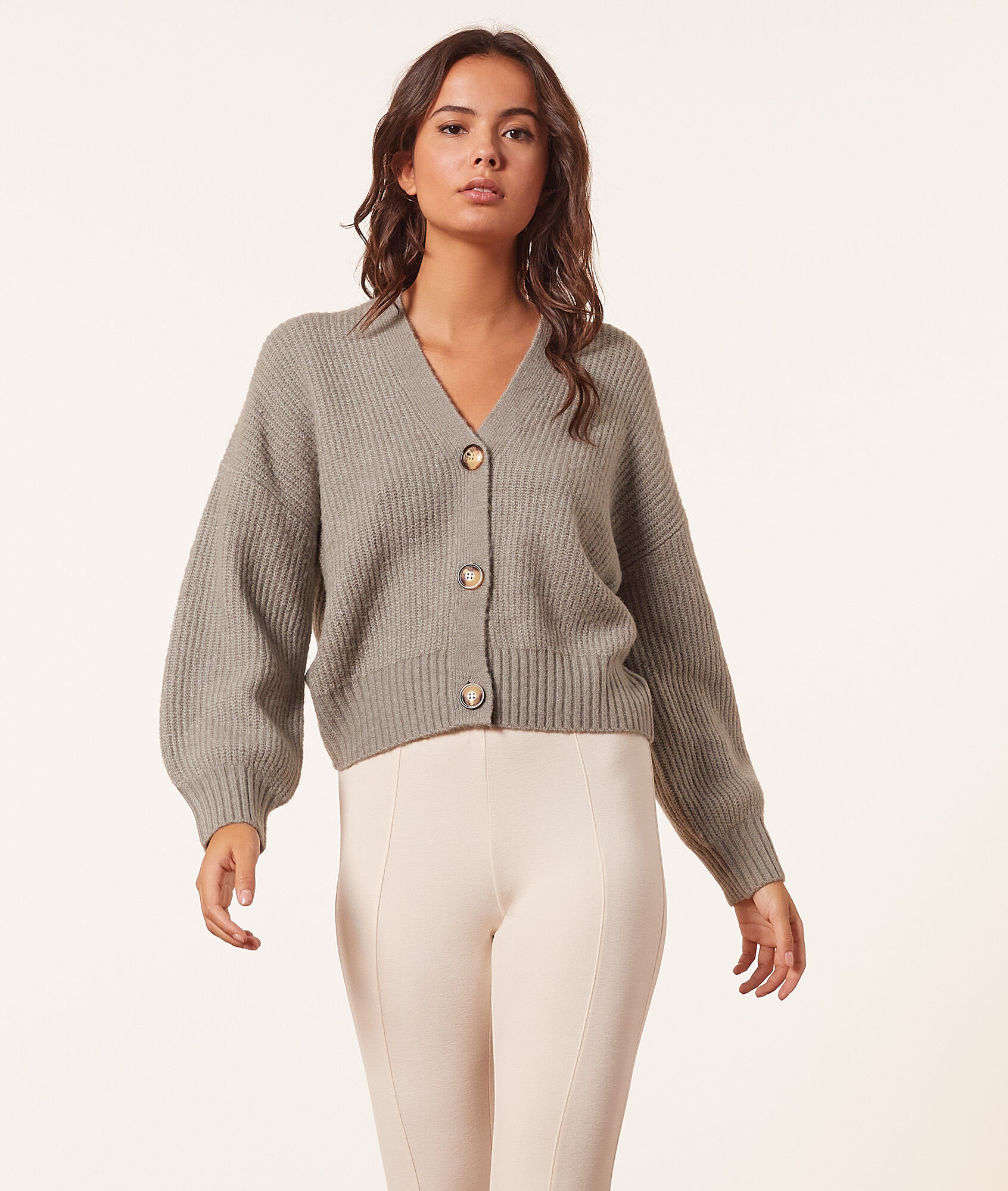 Gilet en maille - Censton - XS - Vert - Femme - Etam