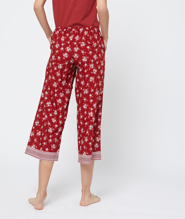 Pantalon capri imprimé bas évasé Pantalon capri imprimé bas évasé