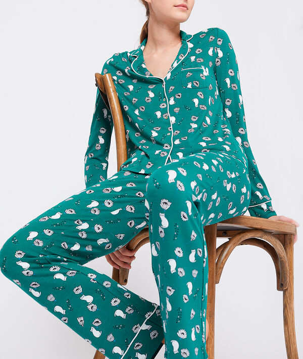 Pantalon imprimé en viscose éco-responsable Pantalon imprimé en viscose éco-responsable