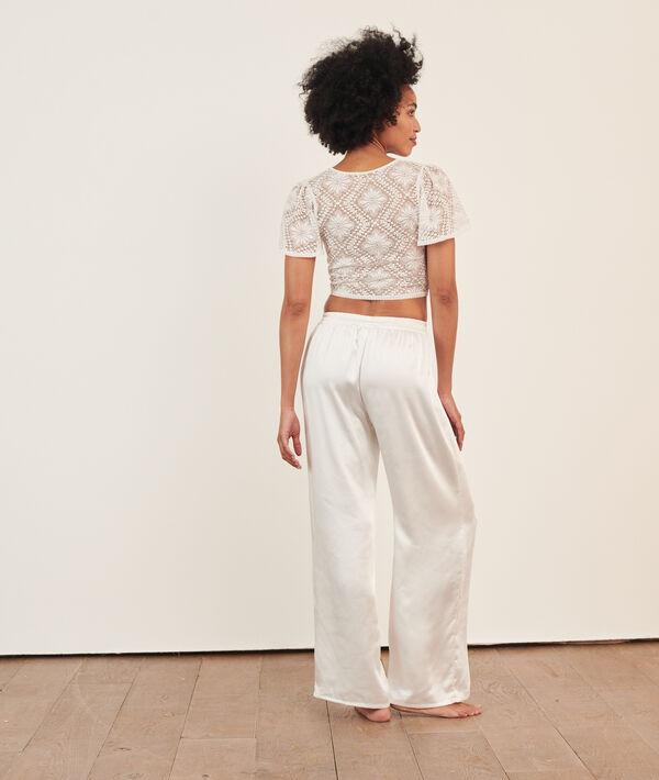 Pantalon de pyjama satiné Pantalon de pyjama satiné;${refinementColor}