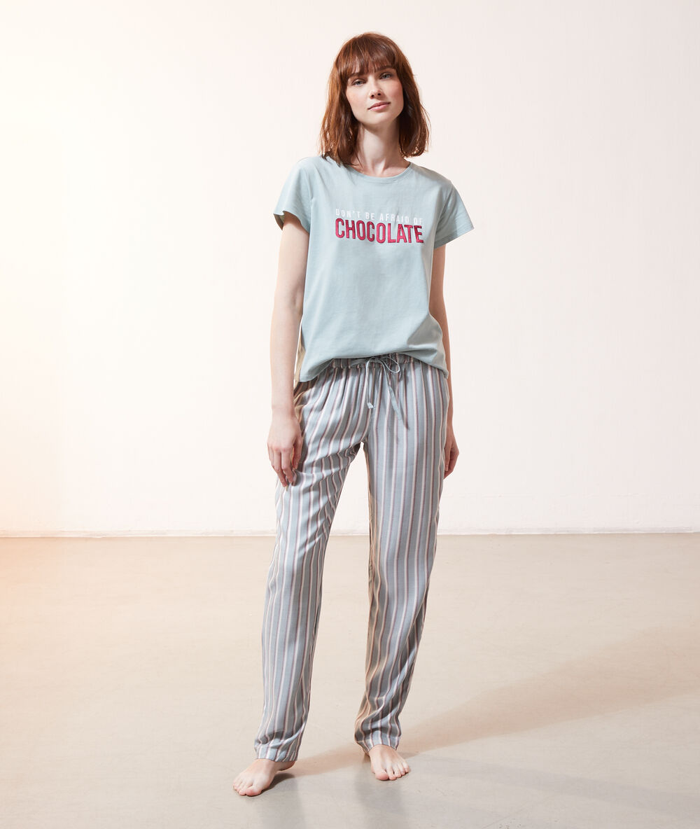 T-shirt "don't be afraid of chocolate" vert.