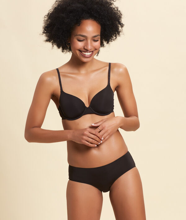 Shorty en microfibre marron fonce.