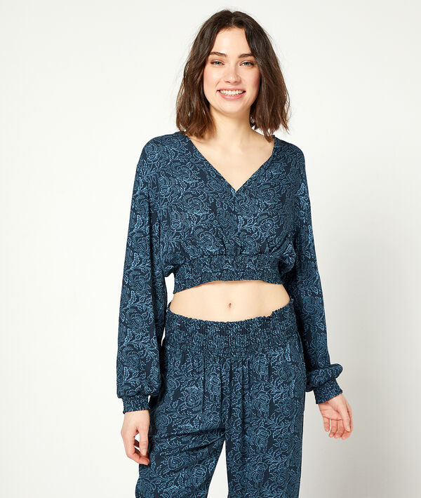 Top smocké imprimé fleuri Top smocké imprimé fleuri;${refinementColor}