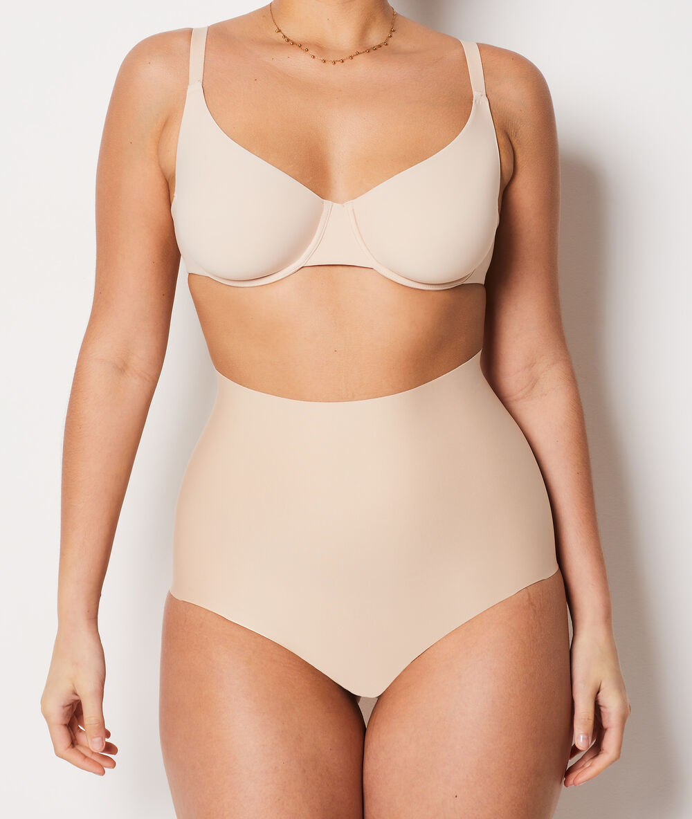 Culotte taille haute - maintien fort beige.