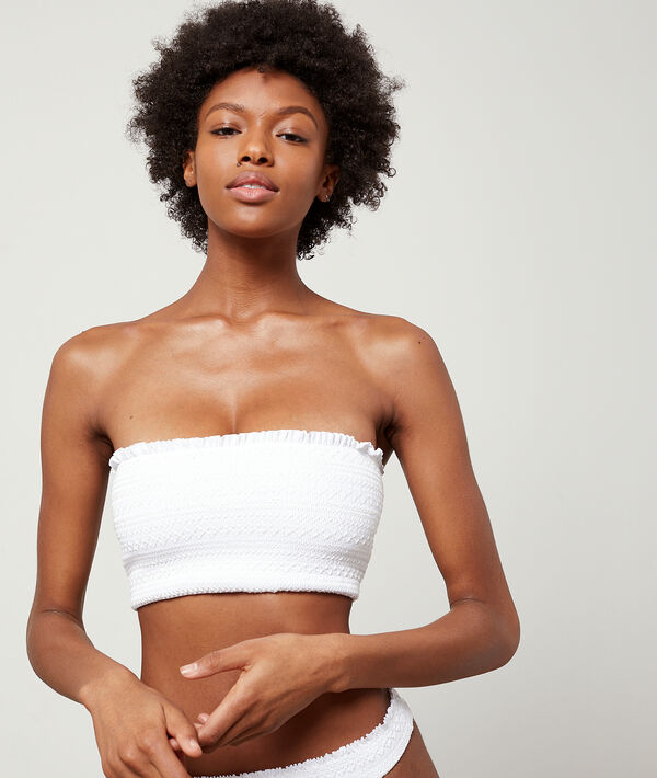 Haut de maillot de bain bandeau large, brodé Haut de maillot de bain bandeau large, brodé
