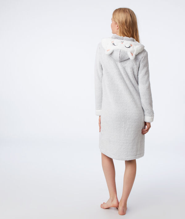 Veste homewear chat gris.
