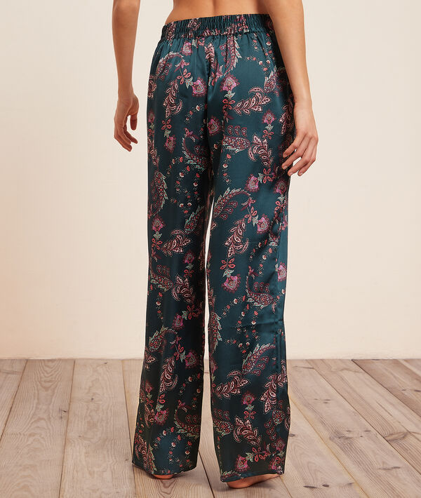 Pantalon satiné imprimé Pantalon satiné imprimé;${refinementColor}