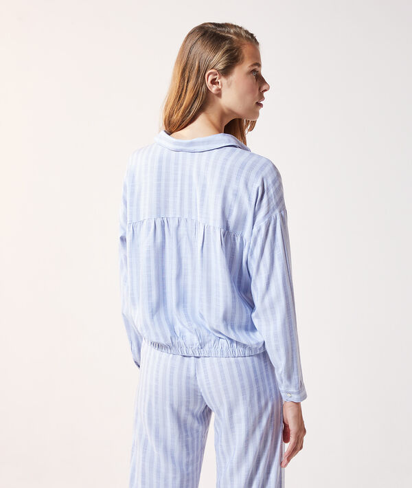 Chemise manches longues rayée Chemise manches longues rayée;${refinementColor}