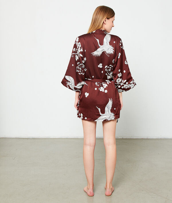 Kimono satiné chaud doublure doudou Kimono satiné chaud doublure doudou