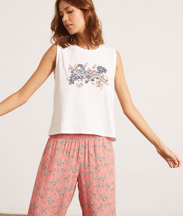 Top manches courtes imprimé bandana Top manches courtes imprimé bandana;${refinementColor}