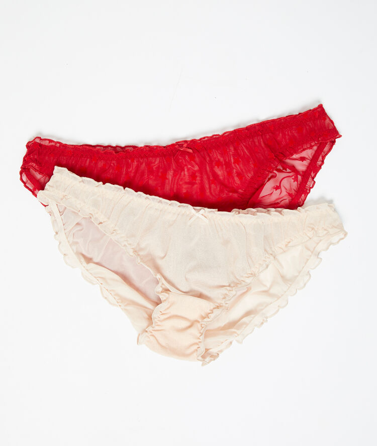 Coffret de 2 culottes fantaisie blush.