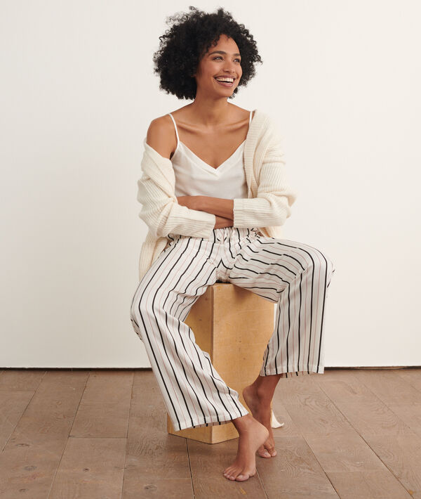 Pyjama 3 pièces en maille et satin Pyjama 3 pièces en maille et satin;${refinementColor}