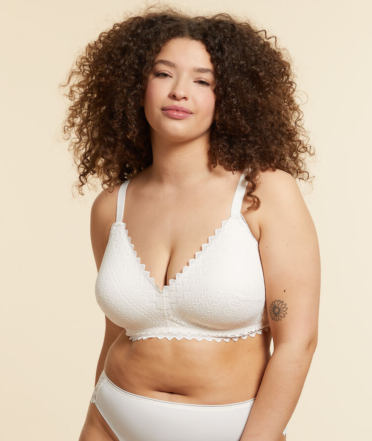 Soutien-gorge sans armatures coques fines perle.
