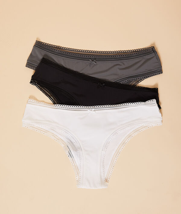 Pack de 3 hipsters, bords ajourés Pack de 3 hipsters, bords ajourés