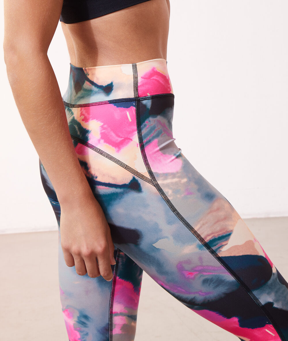 Legging de training long multicolore.