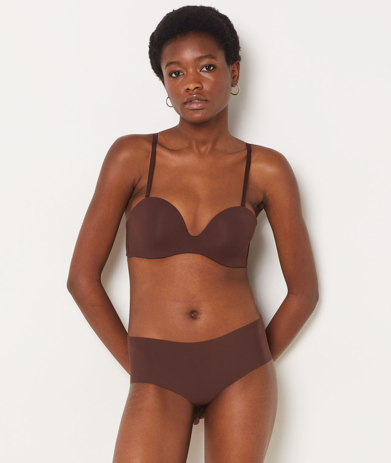 Bandeau push-up - Pure Fit® - 85B - Chocolat - Femme - Etam