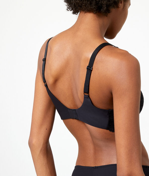 Soutien-gorge N°6 - Coques fines décolleté V en microfibre Soutien-gorge N°6 - Coques fines décolleté V en microfibre
