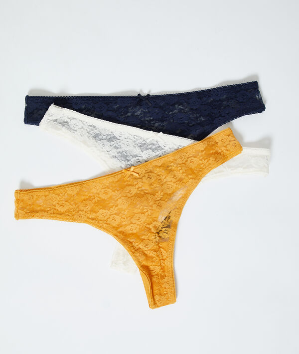 Lot de 3 tangas Lot de 3 tangas;${refinementColor}
