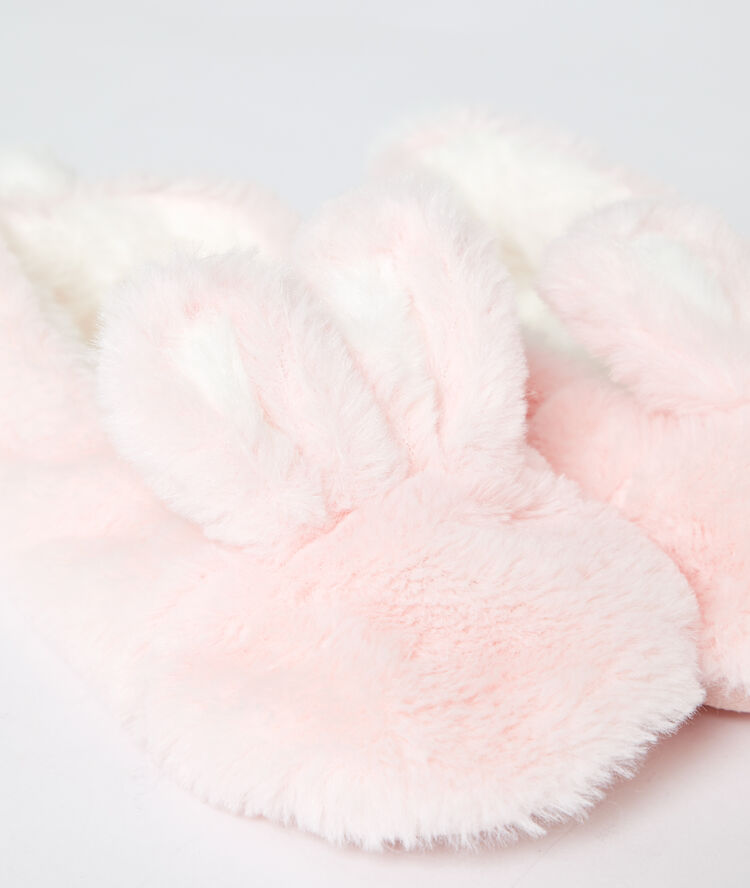 Chaussons chaussettes lapin rose.