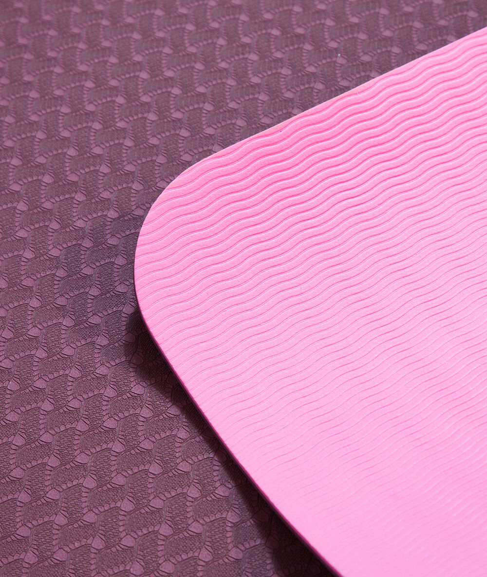 Tapis de yoga "feel free" cassis.