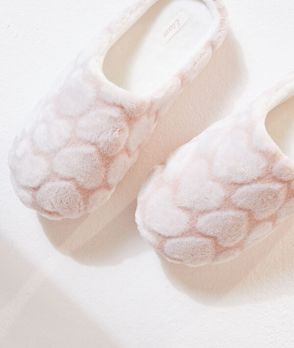 Chaussons mules motifs coeur "Snow cute" Chaussons mules motifs coeur "Snow cute";${refinementColor}