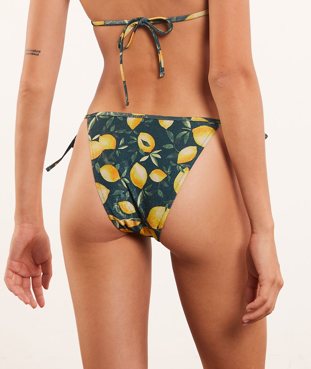 Culotte bikini nouée maillot de bain multicolore.