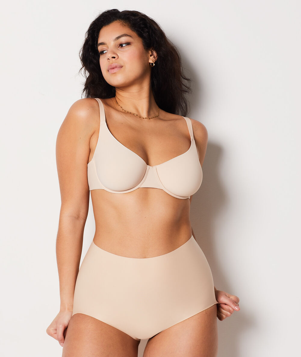 Culotte taille haute - maintien fort beige.