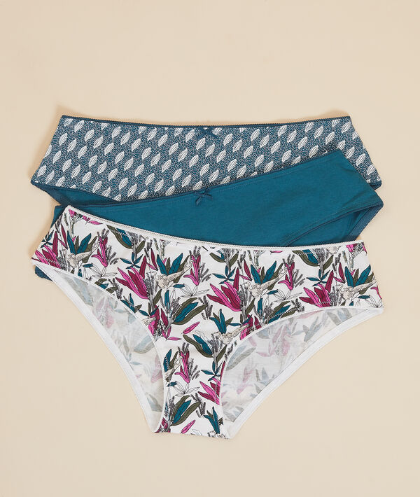 Lot de 3 shortys imprimés Lot de 3 shortys imprimés;${refinementColor}