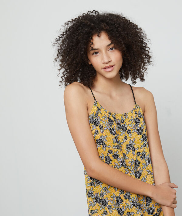 Nuisette imprimée jaune.