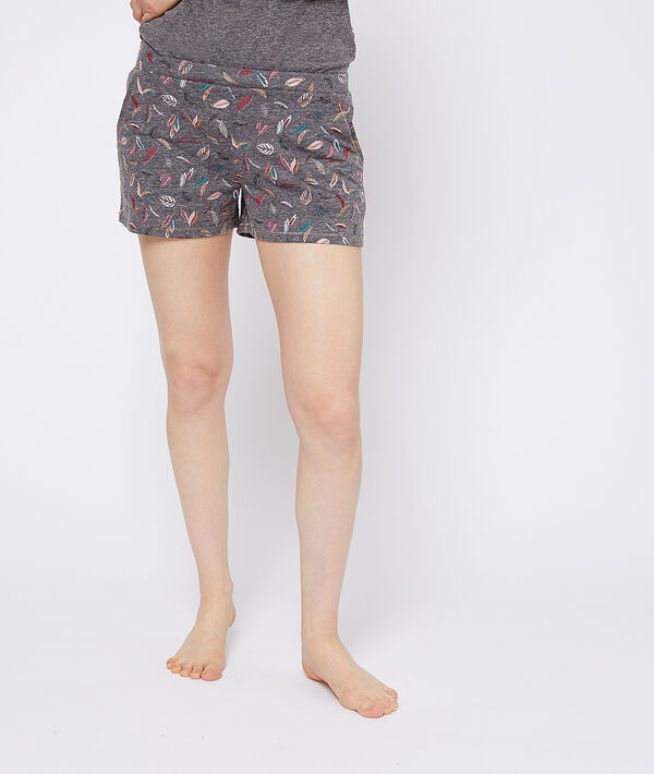 Short à plumes anthracite.