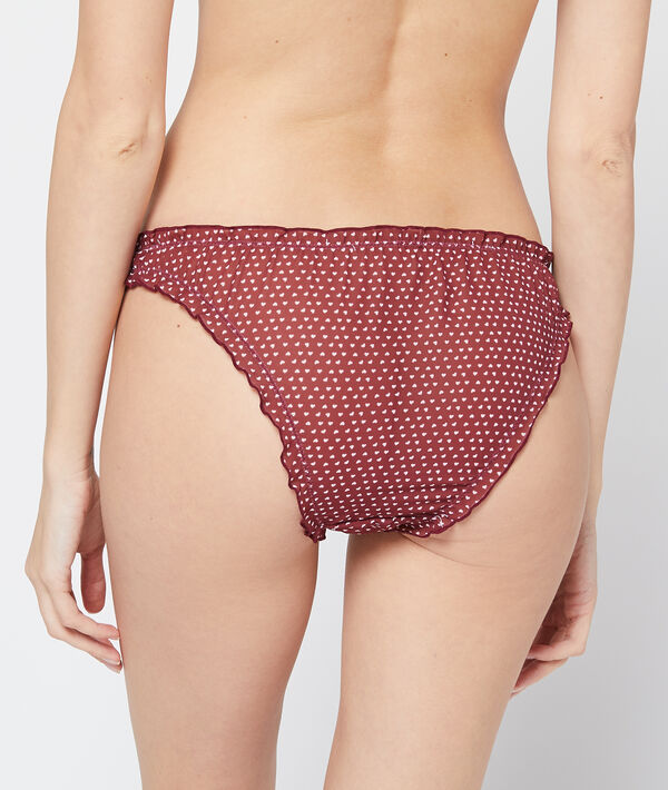 Culotte froncée à imprimé petits coeurs Culotte froncée à imprimé petits coeurs;${refinementColor}