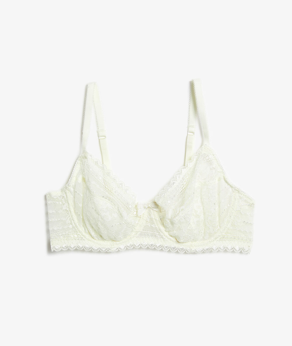 Soutien-gorge corbeille sans coques ecru.