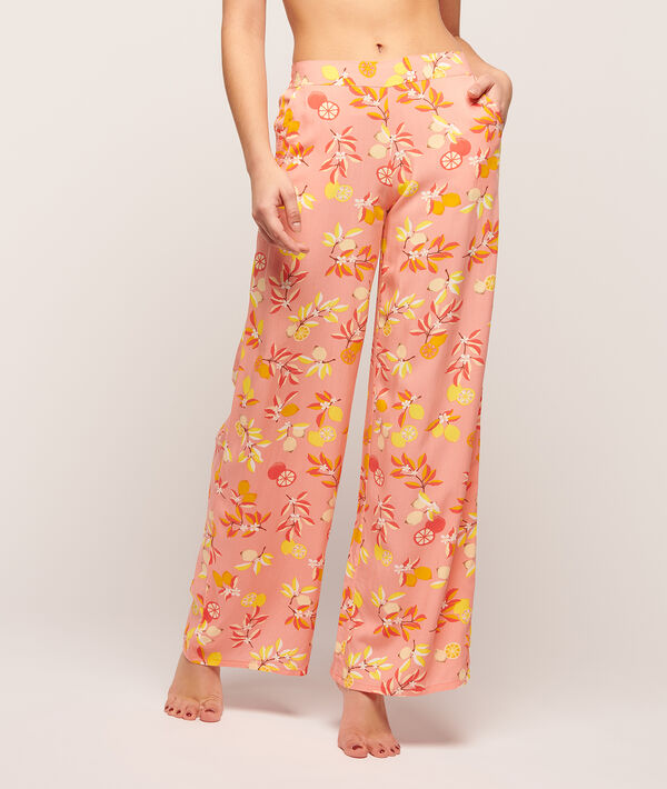 Pantalon imprimé fleuri Pantalon imprimé fleuri;${refinementColor}