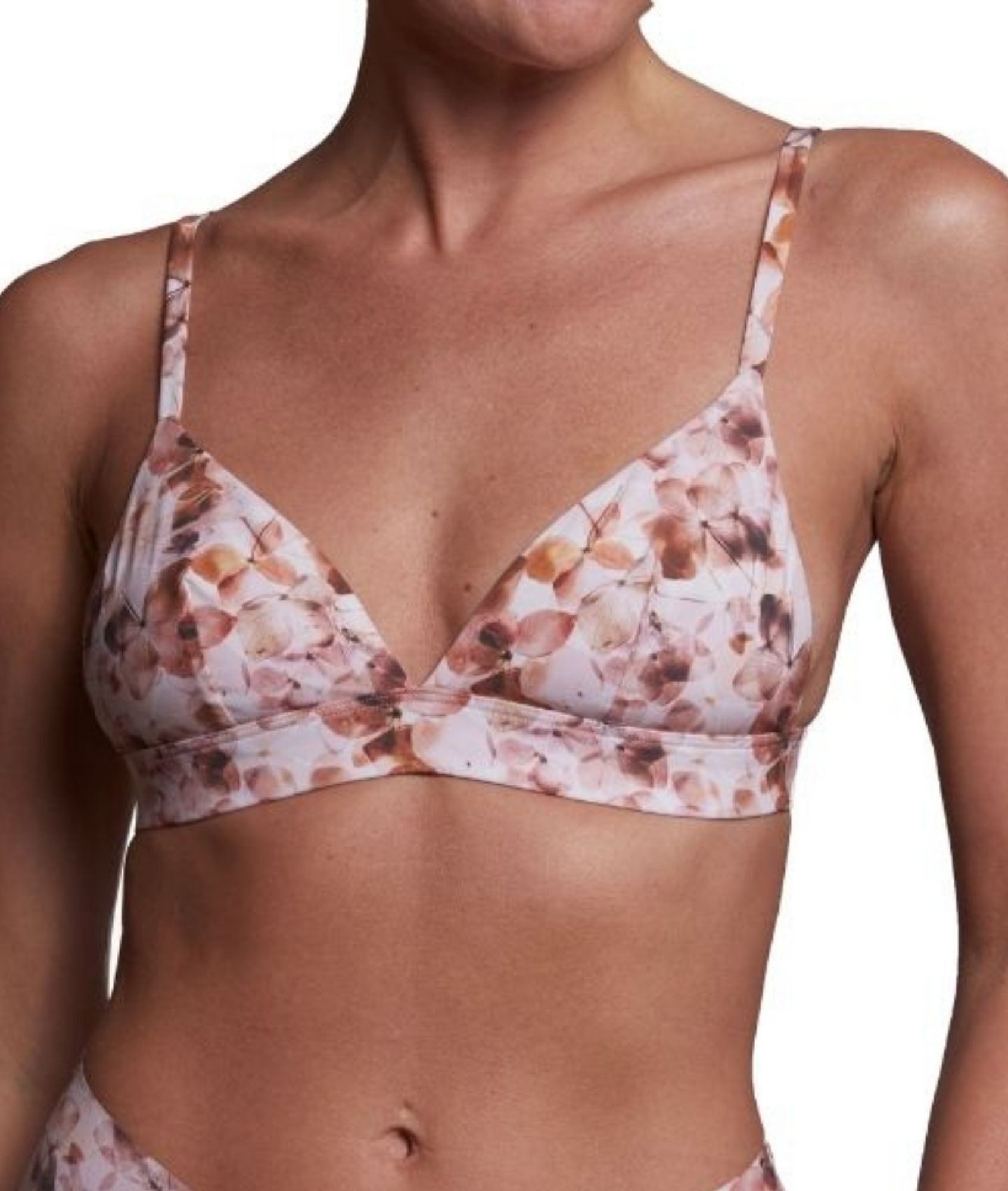 Triangle - taille 90d - sans armatures motif fleurs séchées - Esquisse - 90D - Rose - Femme - Etam