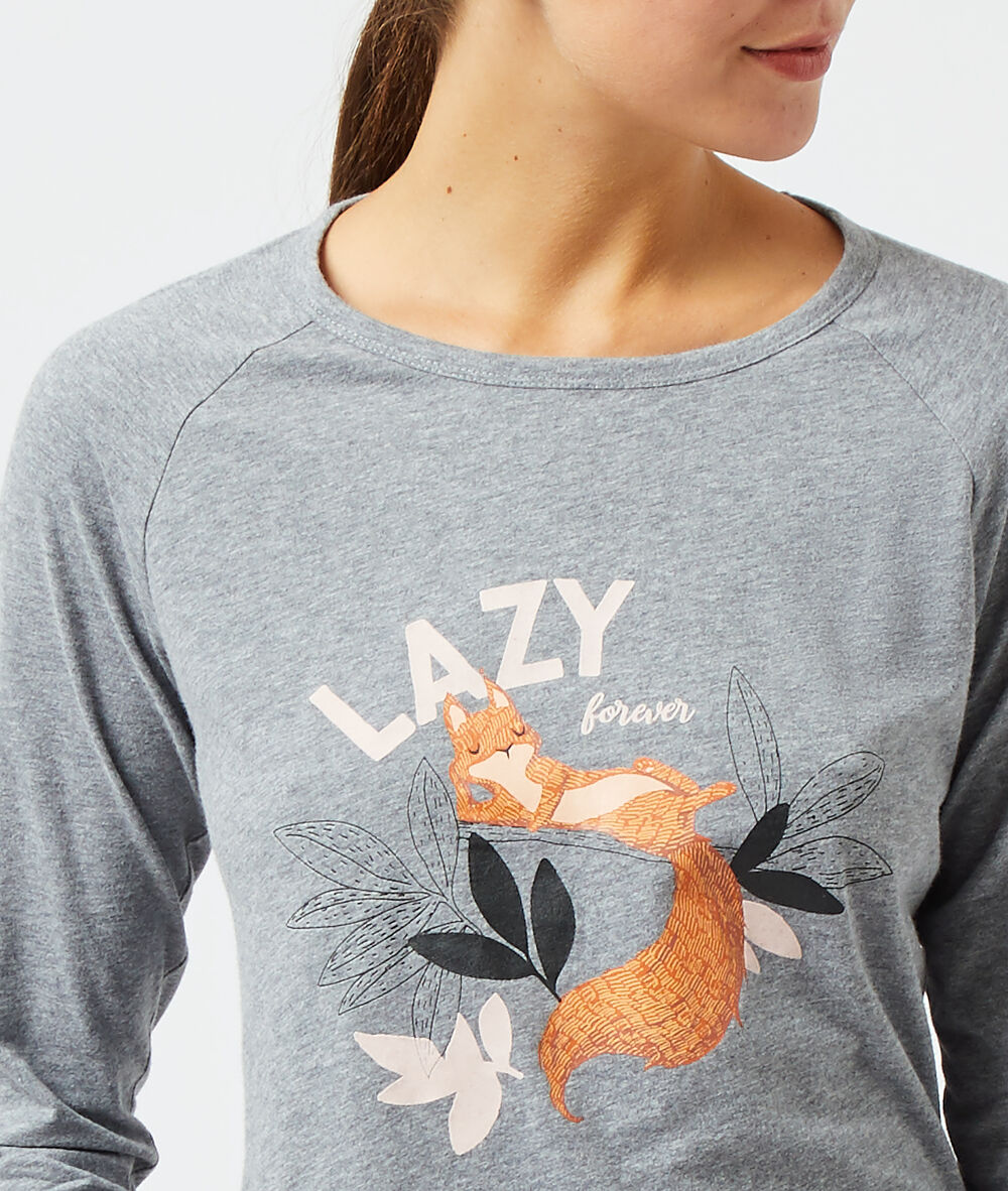 T-shirt "lazy forever" anthracite.