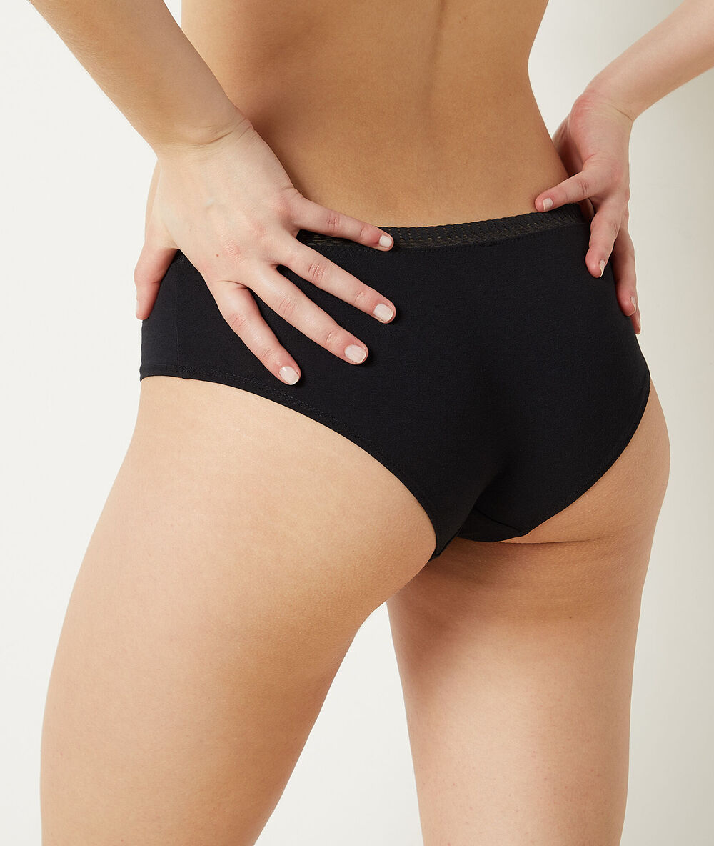 Shorty en coton bio noir.