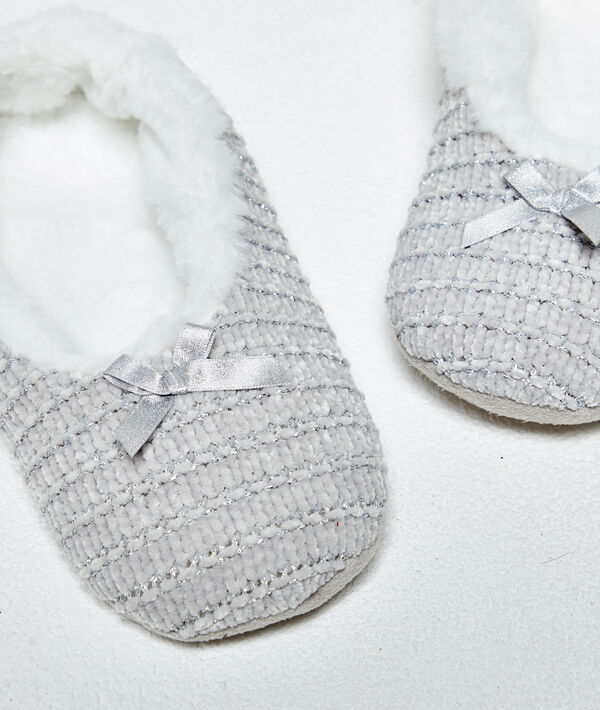 Chaussons fourrés façon tricot Chaussons fourrés façon tricot
