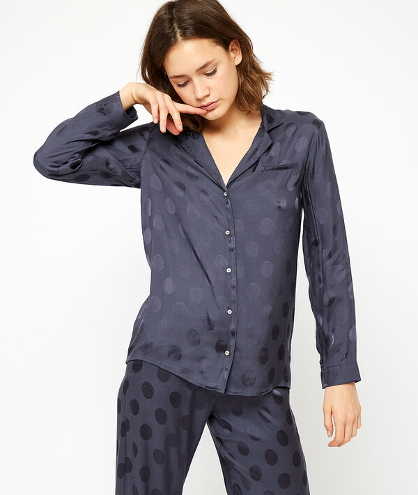 Chemise à pois satinés Chemise à pois satinés;${refinementColor}