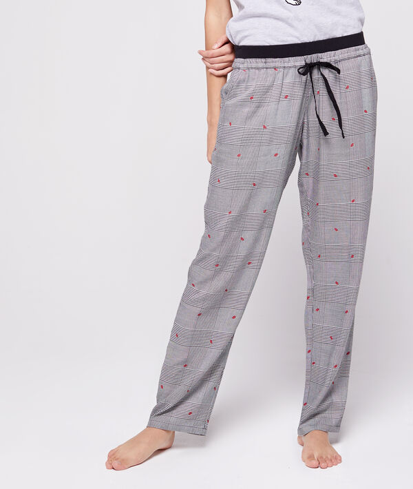 Pantalon noué à motifs bisous Pantalon noué à motifs bisous