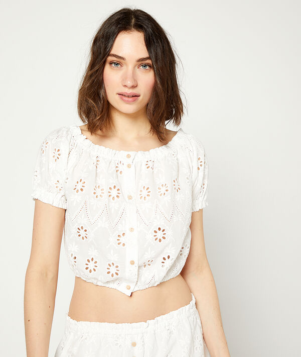 Top en guipure Top en guipure;${refinementColor}