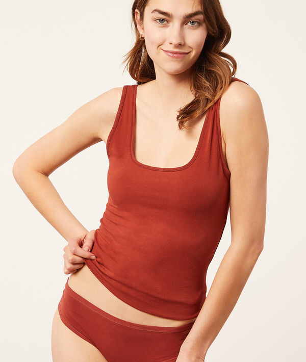 Débardeur en coton bio extensible Débardeur en coton bio extensible;${refinementColor}