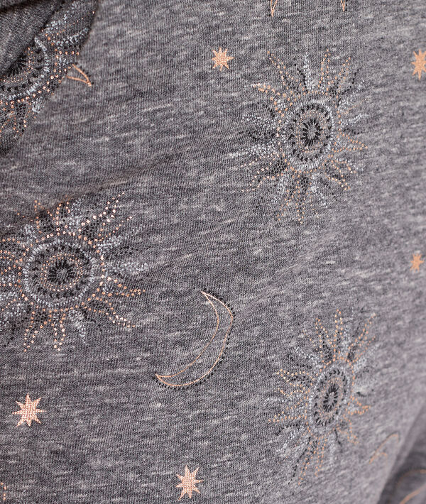 Pantalon imprimé gris.