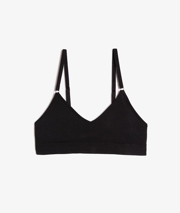 Brassière seamless, pads amovibles noir.