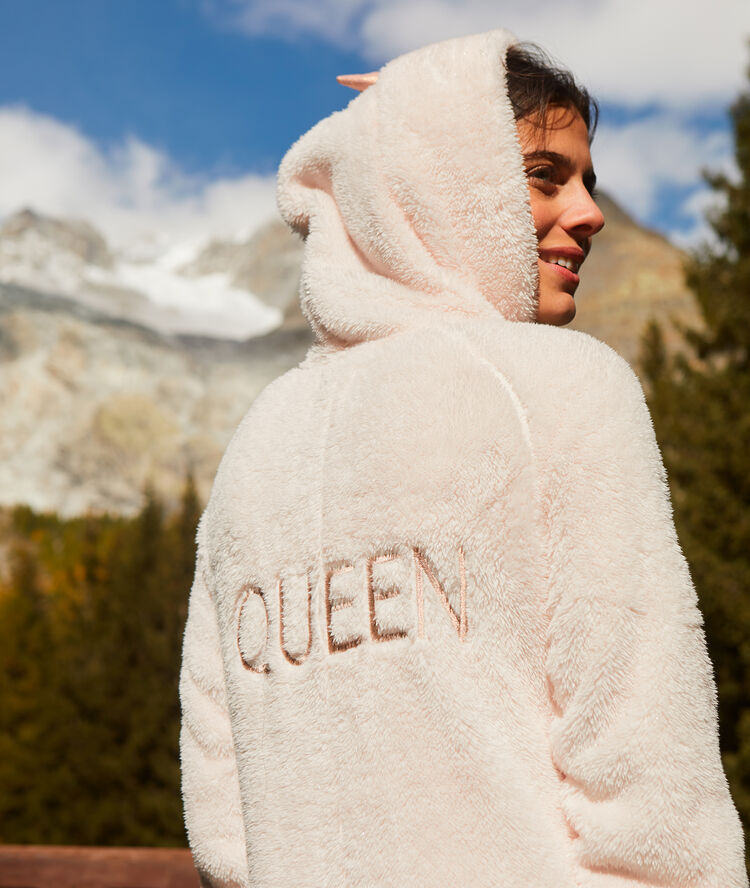 Combinaison en doudou "queen" rose.