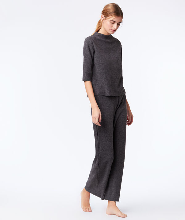 Pantalon large homewear gris.