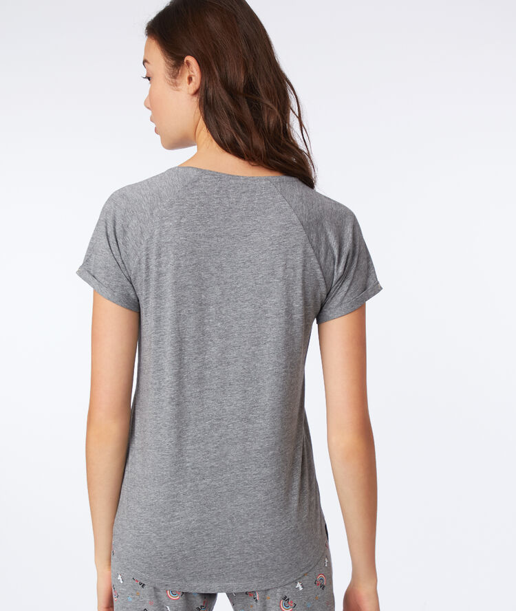 T-shirt "rainbow power" anthracite.